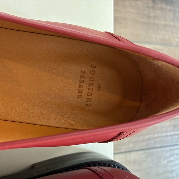 BNWT Sezane Andrea Loafers - Terracotta & Cream - Picture 11 of 12